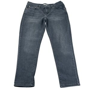 Levi's Mid Rise Boyfriend Jeans Womens 31 (Actual 34) Black Faded Denim 19887